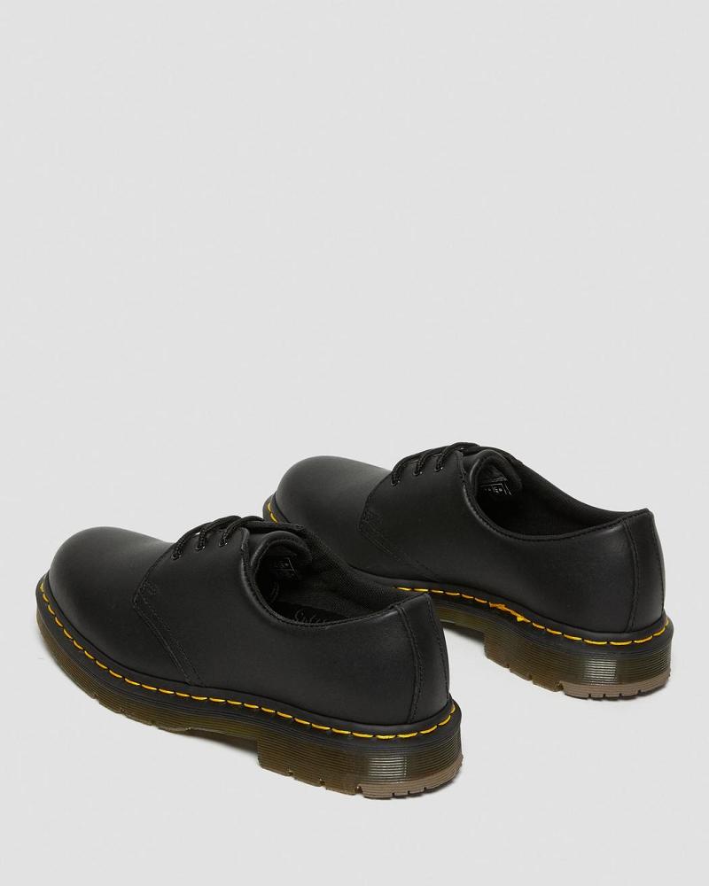 Black Women's Dr Martens 1461 Slip Resistant Leather Work Shoes | CA 402QMA